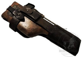 Mauser C96 – originální pažba/pouzdro + kožený postroj A.PH. HOFFMANN